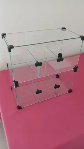 Baleiro de vidro temperado tipo expositor de balas , vitrine,  preço  só sábado 