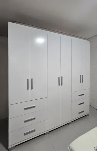 Guarda-Roupa Casal, Branco Fosco - MDP