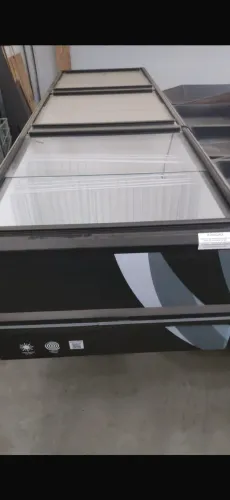 Freezer Ilha polar 3m preta e inox