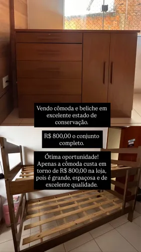Vendo cômoda grande + beliche - Excelente Preço 