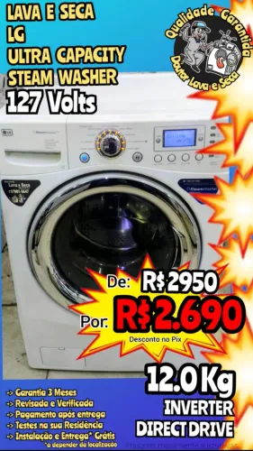 LAVA E SECA LG ULTRA CAPACITY TOP! Entrega Grátis*! Garantia!