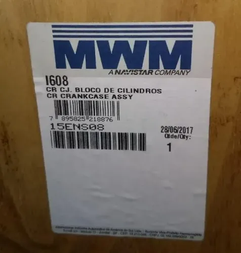 Bloco motor MWM NGD 9.3L + Virabrequim Stander Novos VW Constellation 370 e outros
