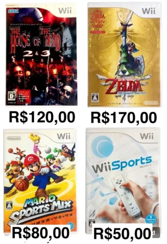 JOGOS NINTENDO WII JAPONÊS - ORIGINAIS