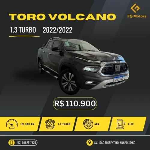 Fiat Toro Volcano 1.3 T270 4X2 Flex AUT 2022