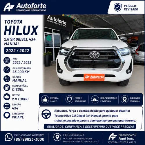 Toyota Hilux CD 4X4 2.8 Diesel Mec. 2022