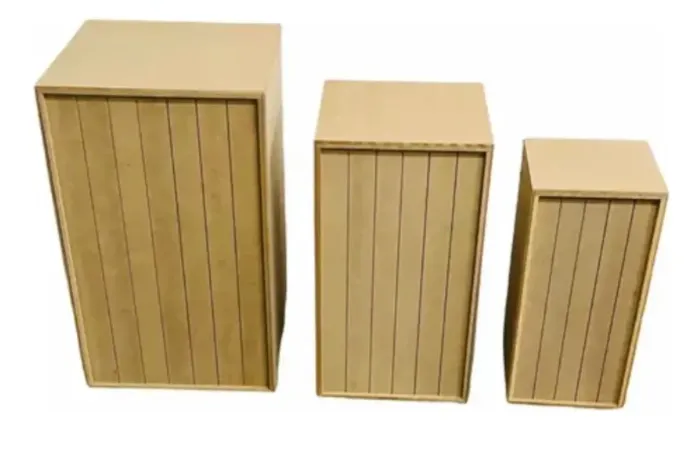Trio de mesa cubo