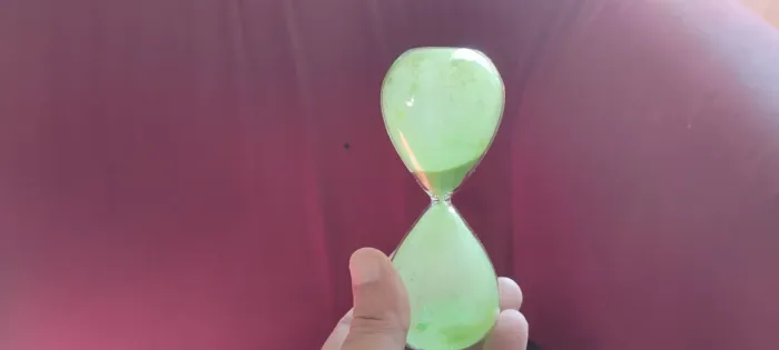Ampulheta Verde - 13cm Altura