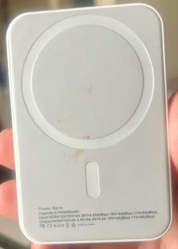 Power Bank MagSafe 5000mAh Carregador por Indução Sem Fio para iPhone