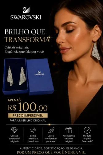 Brinco swarovski