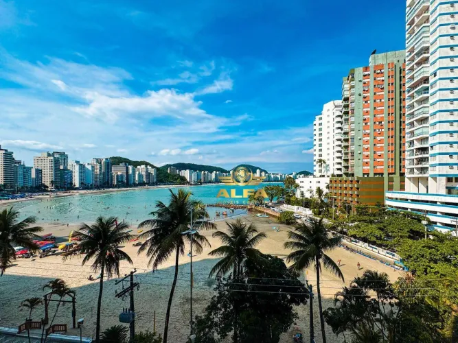 Apartamento com Vista Mar e Condomínio Pé na Areia na Praia das Astúrias Alfa Imóveis Gua