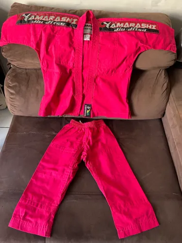 Kimono Yamarashi Infantil Jiu-Jitsu PP Reforçado Rosa
