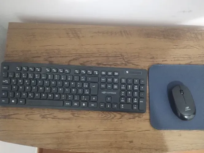 Mouse e teclado sem fio + mousepad