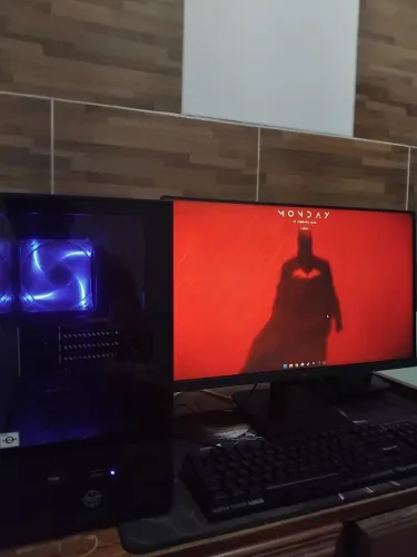 PC Gamer Completo + Monitor LG 24" 100Hz + Mouse, Teclado e Cabos