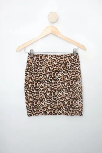 minissaia forever 21 feminina com estampa animal print
