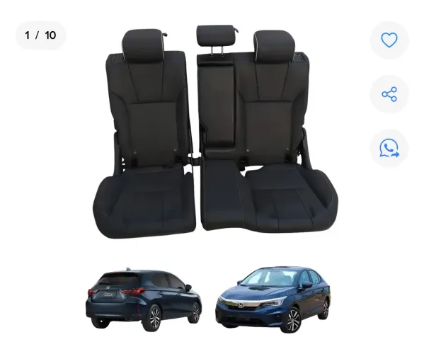 BANCOS TRASEIRO EM COURO HONDA CITY HATCH 2023 2024 