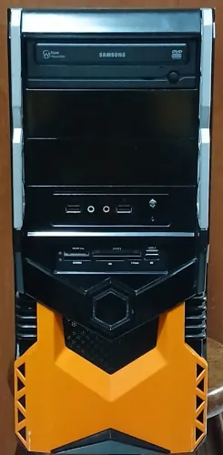 Gab. Gamer S/fonte 3b Pixxo Ht-5a25o Preto / Laranja