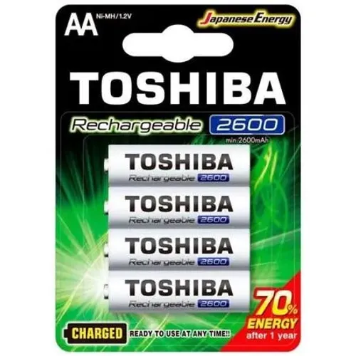 Cartela 4 Unid Pilha Recarregável Aa 1,2v Toshiba 2600mah *ENTREGA GRÁTIS*