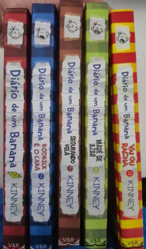 Lote 5 Livros Diário de um Banana (Capa Dura) - Coleção Semi-Nova