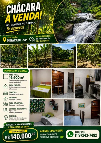 Chácara a venda em Miracatu