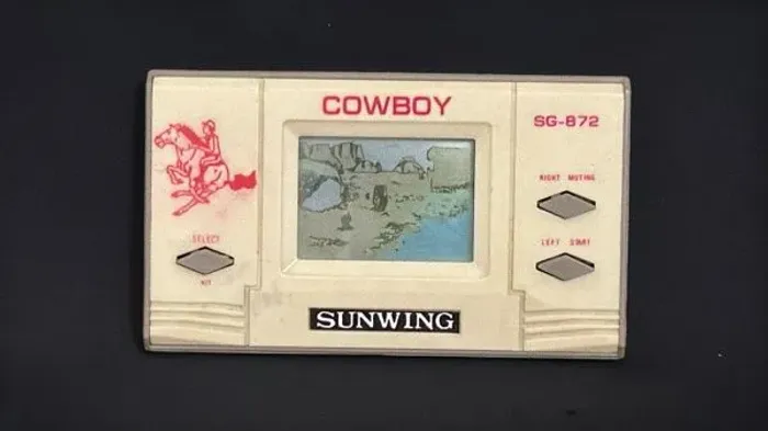 Mini Game Antigo Cowboy Sunwing SG-872 - Anos 80 - Funcionando Perfeitamente + 2 baterias