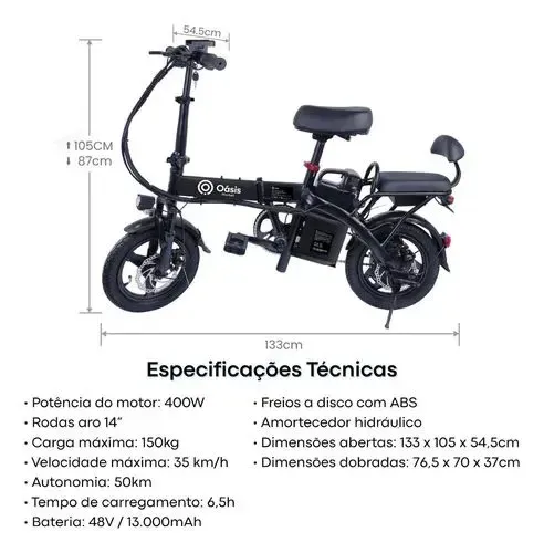 BICICLETA ELETRICA DOBRÁVEL