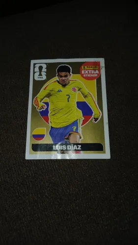 Figurinha Luis Díaz Extra Sticker Gold - Ótimo Estado