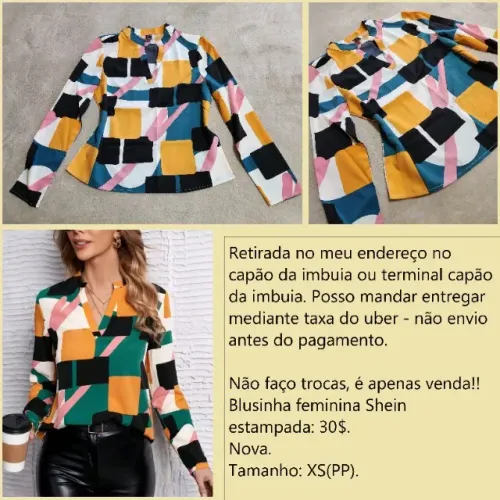 Blusinha estampada PP nova
