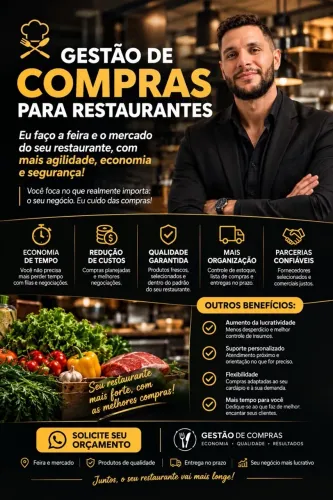 Gestão de compras/mercado para restaurantes