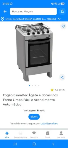 Fogão Inox nunca usado