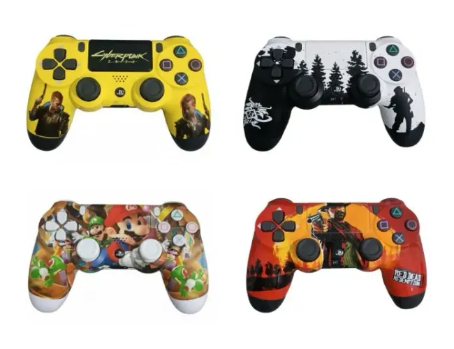 Controle PS4 Sem Fio Linha Premium Personalizado - Mario, Days Gone, CyberPunk & Red Dead