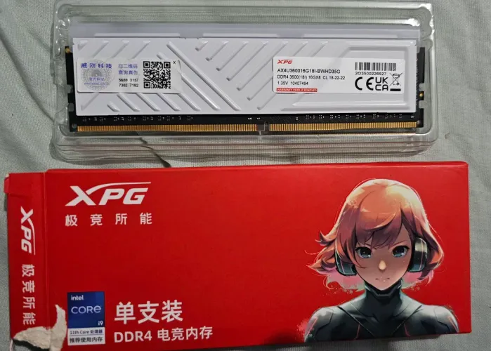 Memória Ram 16GB 3600MHz White RGB XPG