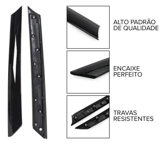 Acabamento Externo Coluna Parabrisa Kia Soul qualquer lado 2010 Até 2014