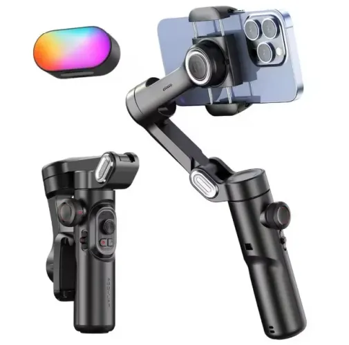 Estabilizador Gimbal - AOCHUAN - 3 eixos - Com Flash