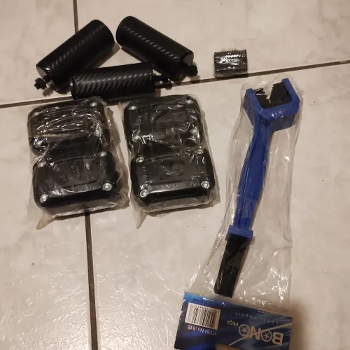 Kit protetor emborrachado do motor mais pedaleira mais limpa corrente