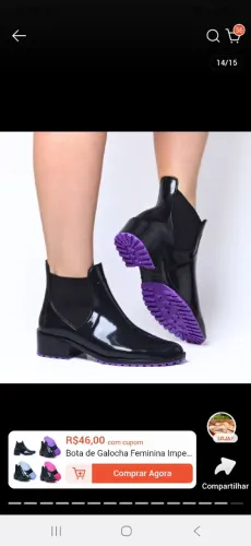 Bota galocha pvc semi nova