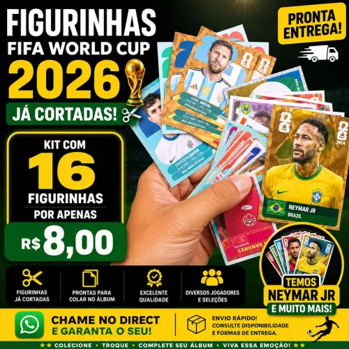 Impressão figurinhas temos Neymar Jr
