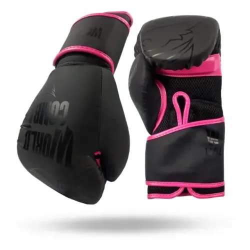 Luva World Combat Shock - Black Pink