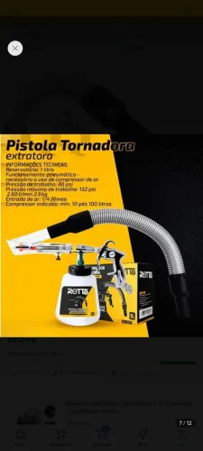 Pistola Tornador 2 Em 1 Black Rolamentado Com Extradora