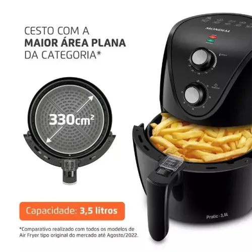 Promoção Shopee! Fritadeira Sem Óleo Mondial AF35BF - 3,5 Litros 220V