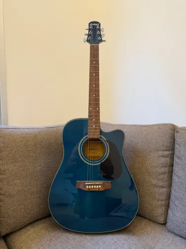 Violão Elétrico Ashland by Crafter ADCE-10 Azul Transparente + Capa