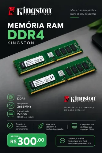 Memória RAM ddr4 2x8gb