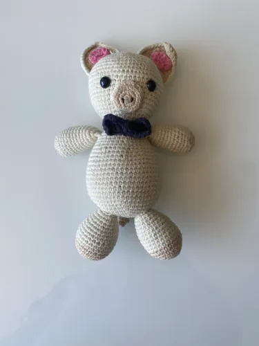 Brinquedo pelúcia porquinho Porco de amigurumi