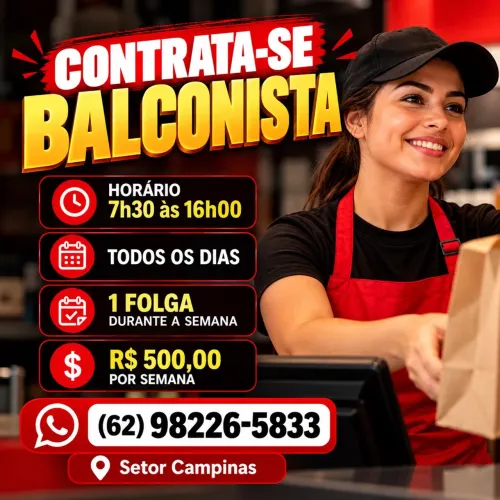 Vaga para Balconista Campinas