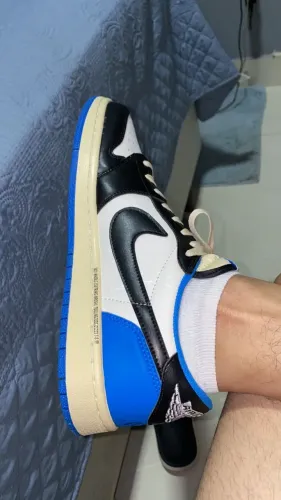 Tenis nike dunk azul branco