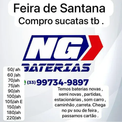 Baterias estacionárias.