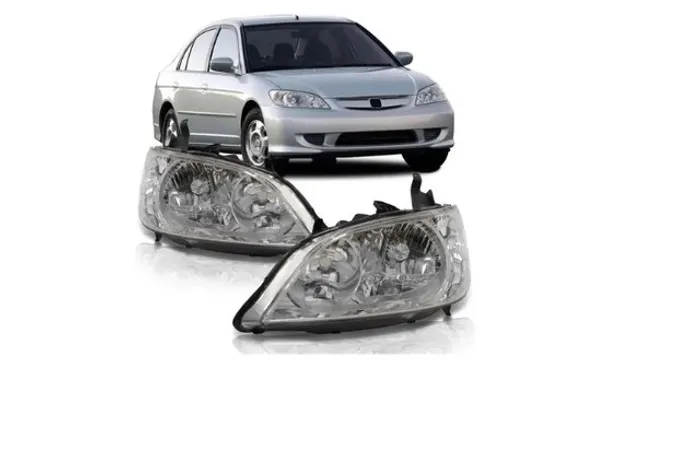 Par Farol Cromado Honda Civic 2004 2005 2006