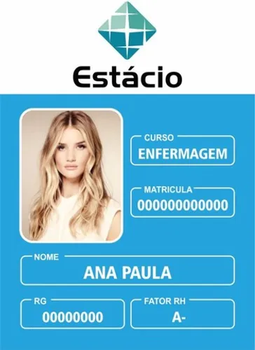 Crácha em pvc pra estágio 