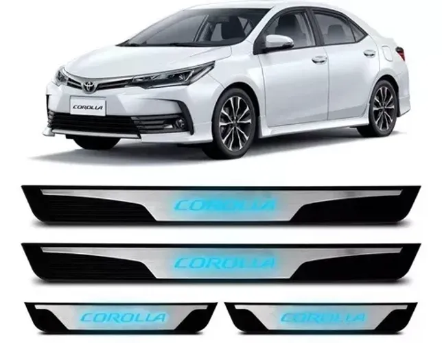 Kit Soleira Com Led De Porta Toyota Corolla 2015 2016 2017
