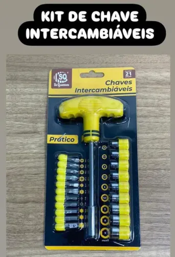Kit de Chaves Intercambiáveis 21 Peças