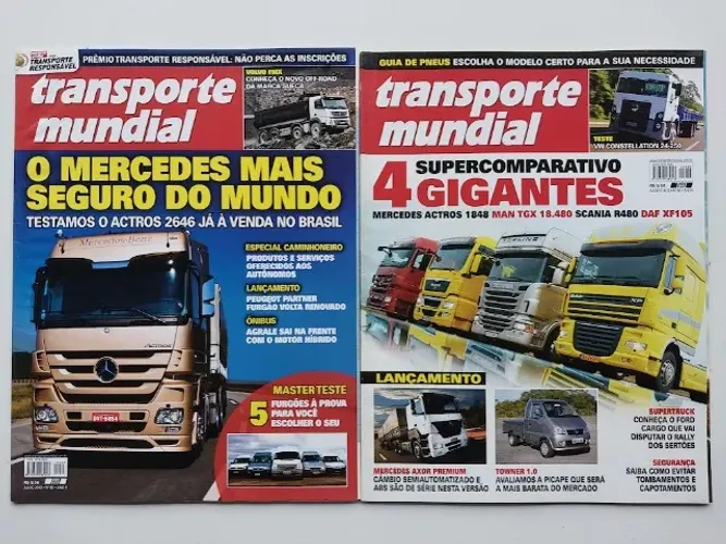 Kit 2 Revistas Transporte Mundial - caminhões e ônibus - escolha as suas